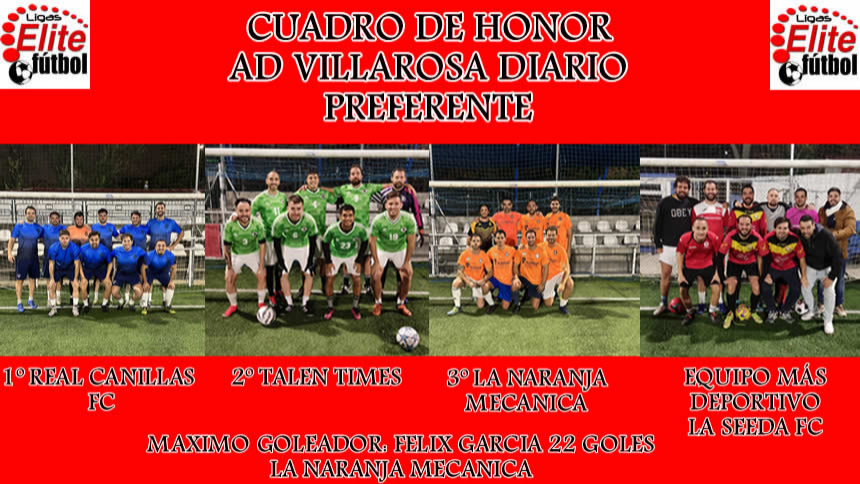 CUADRO DE HONOR VILLAROSA DIARIO PREFERENTE